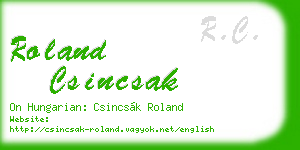 roland csincsak business card
