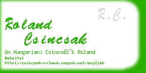 roland csincsak business card
